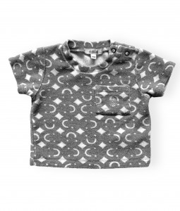 S K Y E - Shirt in Terry - Faces Cloud