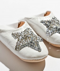 White Silver Star Slipper