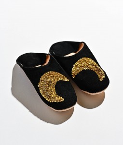 Black Gold Moon Slipper